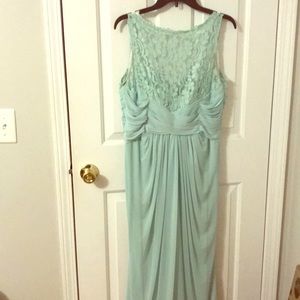 Mint green bridesmaid dress
